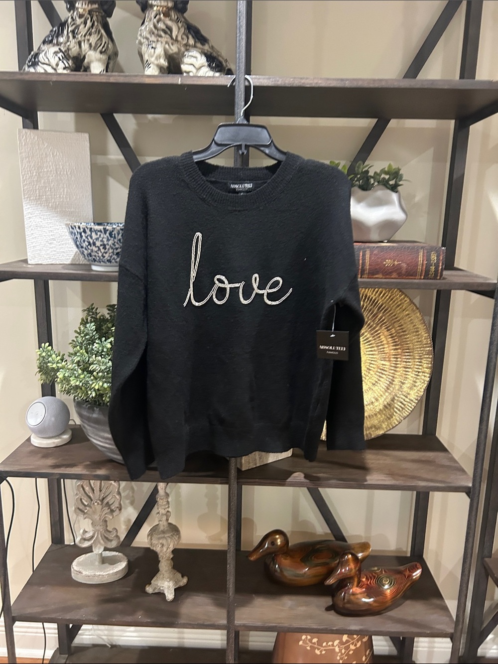 Absolutely Famous “ Love' Knit Sweater - Women's large